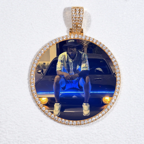 MEDIUM 3D CIRCLE CUSTOM PICTURE PENDANT