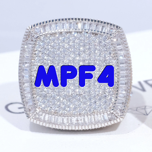 CUSTOM LETTER 3D ICED RING