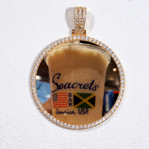 MEDIUM 3D CIRCLE CUSTOM PICTURE PENDANT