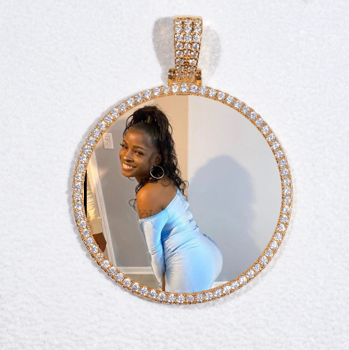 MEDIUM 3D CIRCLE CUSTOM PICTURE PENDANT