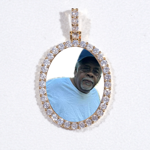 3D Oval Custom Picture Pendant