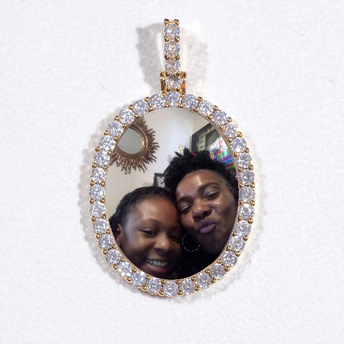 3D Oval Custom Picture Pendant