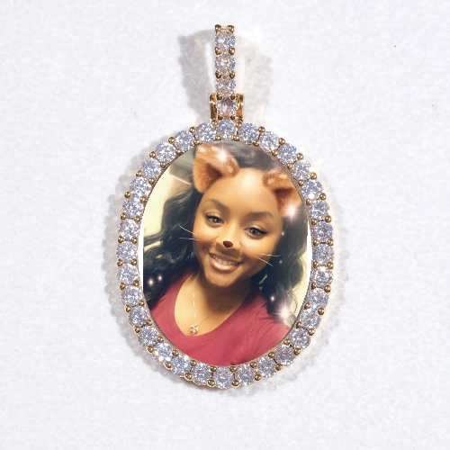3D Oval Custom Picture Pendant