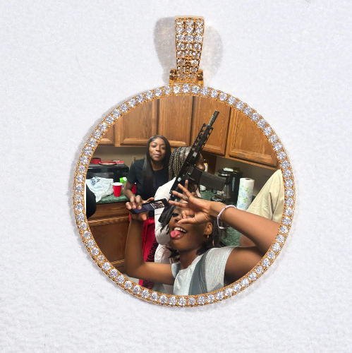 MEDIUM 3D CIRCLE CUSTOM PICTURE PENDANT