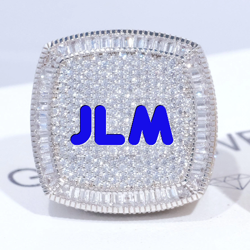 CUSTOM LETTER 3D ICED RING