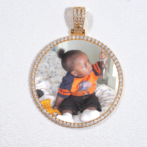 MEDIUM 3D CIRCLE CUSTOM PICTURE PENDANT