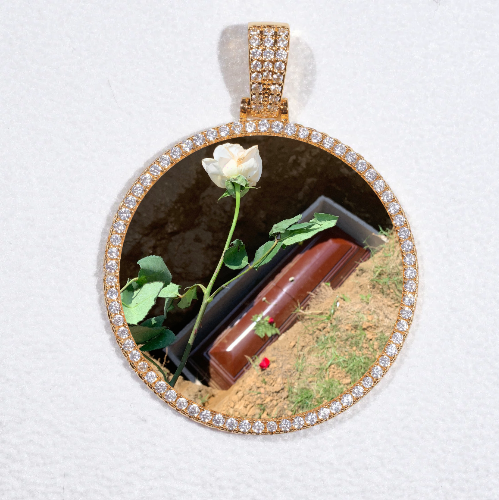 MEDIUM 3D CIRCLE CUSTOM PICTURE PENDANT
