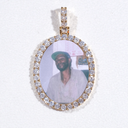 3D Oval Custom Picture Pendant