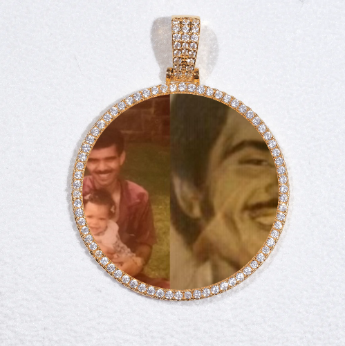 MEDIUM 3D CIRCLE CUSTOM PICTURE PENDANT