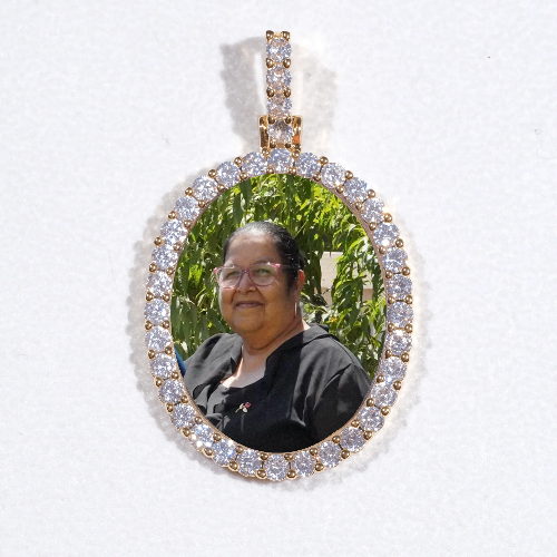 3D Oval Custom Picture Pendant
