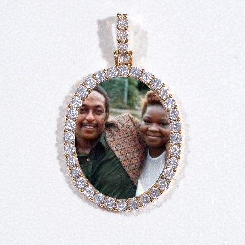 3D Oval Custom Picture Pendant