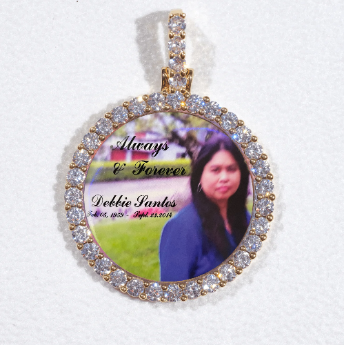 3D CIRCLE CUSTOM PICTURE PENDANT SMALL SIZE
