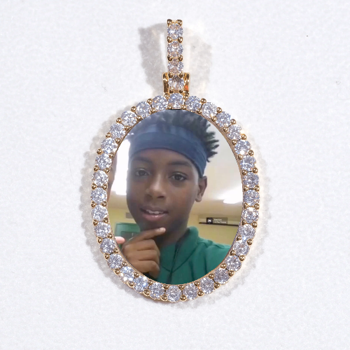 3D Oval Custom Picture Pendant