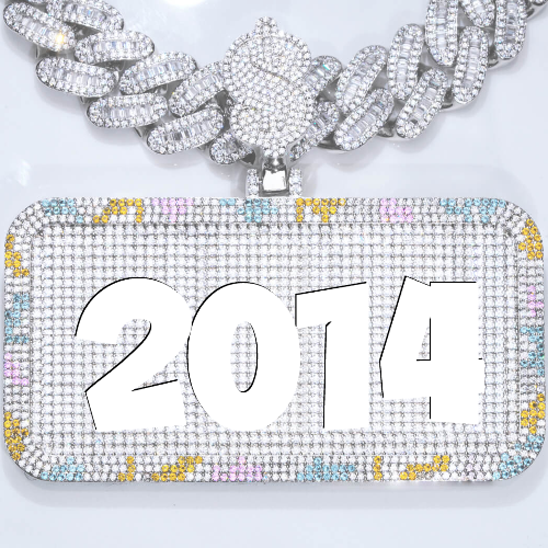 CUSTOM LETTER NECKLACE 3D COLORFUL SQUARE