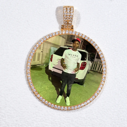 MEDIUM 3D CIRCLE CUSTOM PICTURE PENDANT