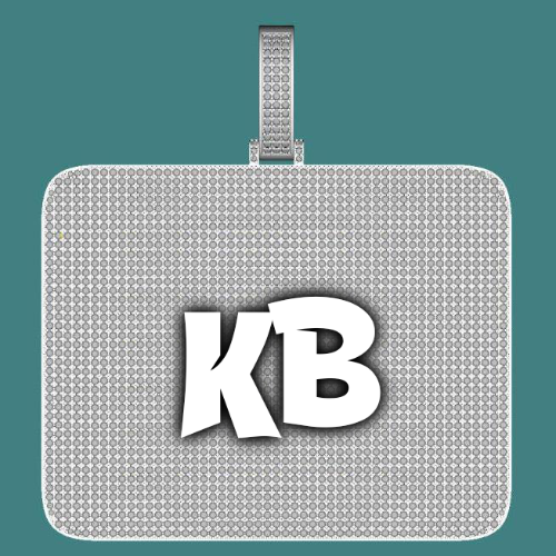 CUSTOM LETTER NECKLACE 3D BIG SQUARE