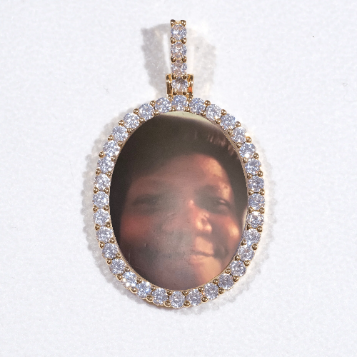 3D Oval Custom Picture Pendant