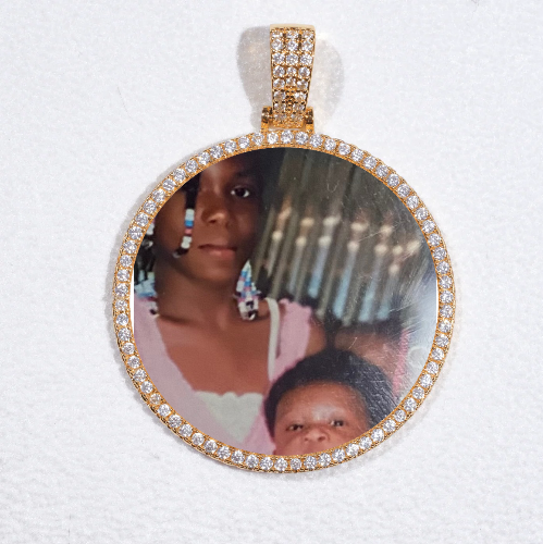 MEDIUM 3D CIRCLE CUSTOM PICTURE PENDANT