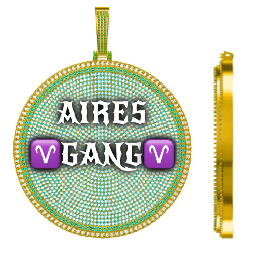 CUSTOM LETTER NECKLACE 3D BIG DISC