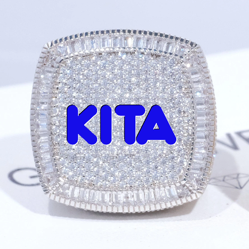 CUSTOM LETTER 3D ICED RING