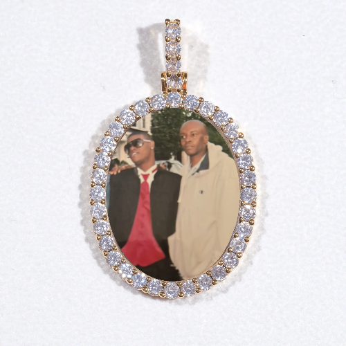 3D Oval Custom Picture Pendant