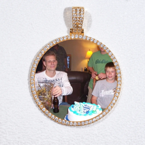 MEDIUM 3D CIRCLE CUSTOM PICTURE PENDANT