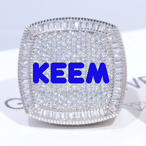 CUSTOM LETTER 3D ICED RING