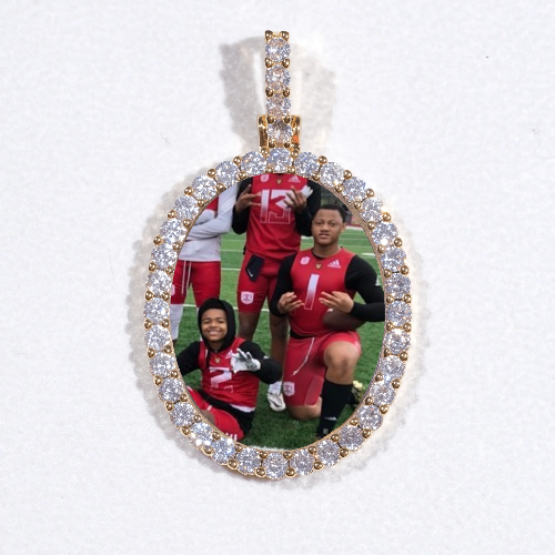 3D Oval Custom Picture Pendant