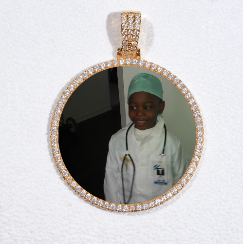 MEDIUM 3D CIRCLE CUSTOM PICTURE PENDANT