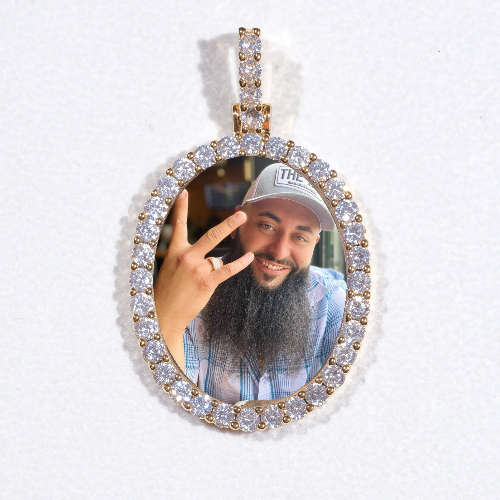 3D Oval Custom Picture Pendant