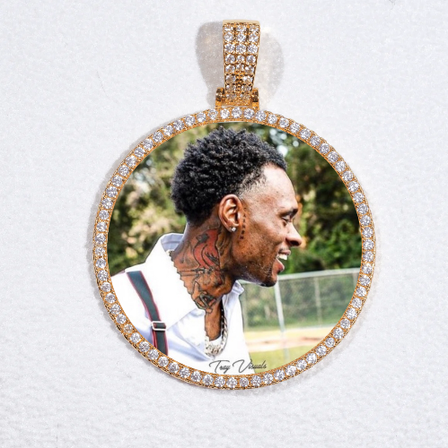 MEDIUM 3D CIRCLE CUSTOM PICTURE PENDANT