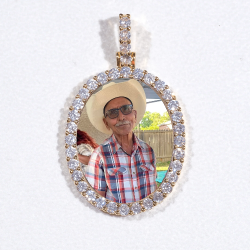 3D Oval Custom Picture Pendant