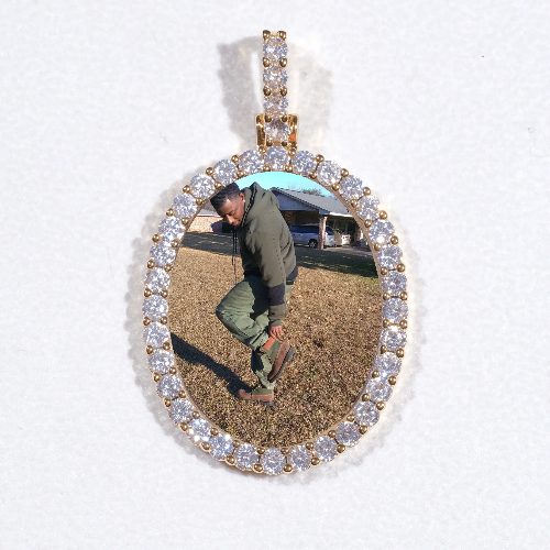 3D Oval Custom Picture Pendant