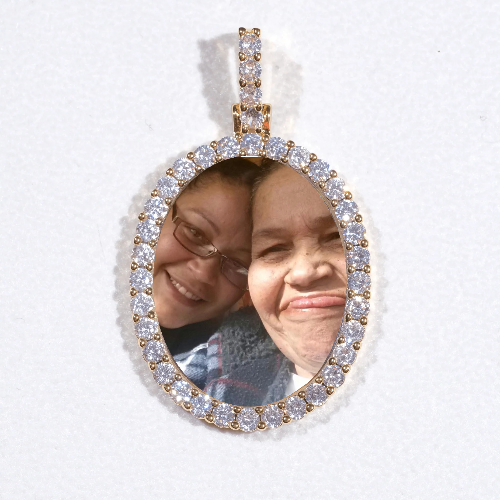 3D Oval Custom Picture Pendant