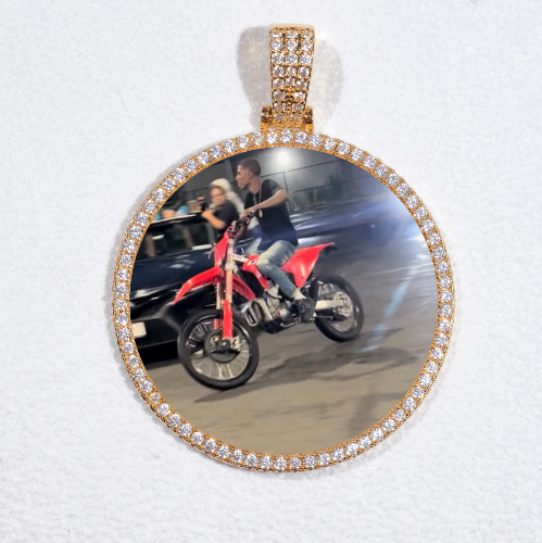 MEDIUM 3D CIRCLE CUSTOM PICTURE PENDANT
