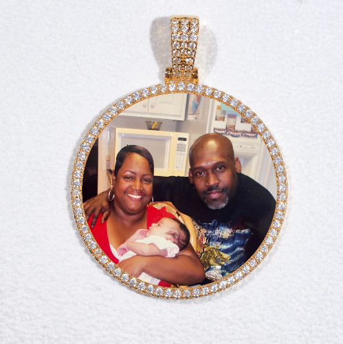 MEDIUM 3D CIRCLE CUSTOM PICTURE PENDANT