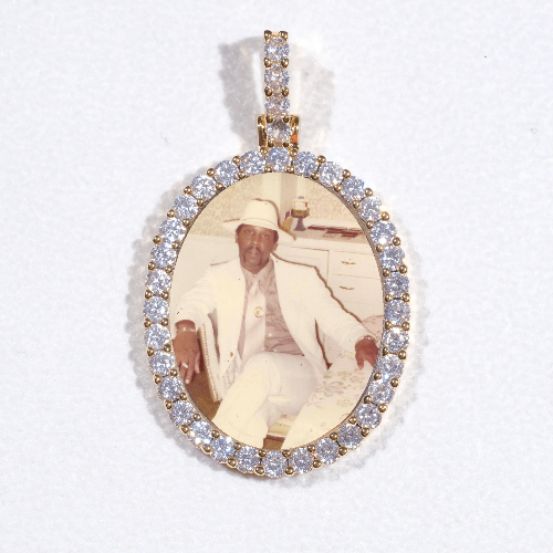 3D Oval Custom Picture Pendant