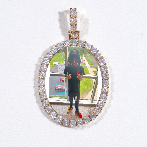 3D Oval Custom Picture Pendant