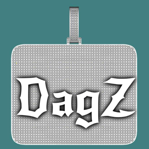 CUSTOM LETTER NECKLACE 3D BIG SQUARE
