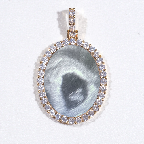 3D Oval Custom Picture Pendant