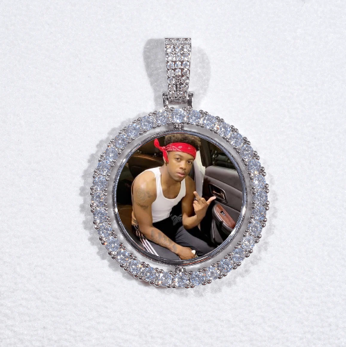 3D Spinning 2-Faced Custom Picture Pendant