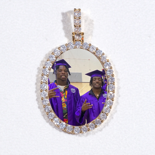 3D Oval Custom Picture Pendant