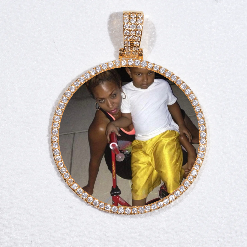MEDIUM 3D CIRCLE CUSTOM PICTURE PENDANT