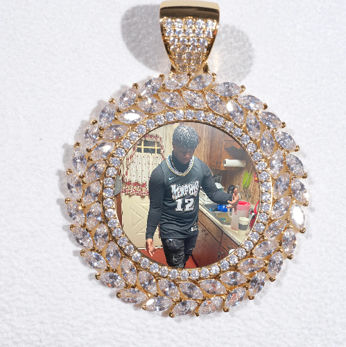 Large 3D Wheat Ear Custom Picture Pendant
