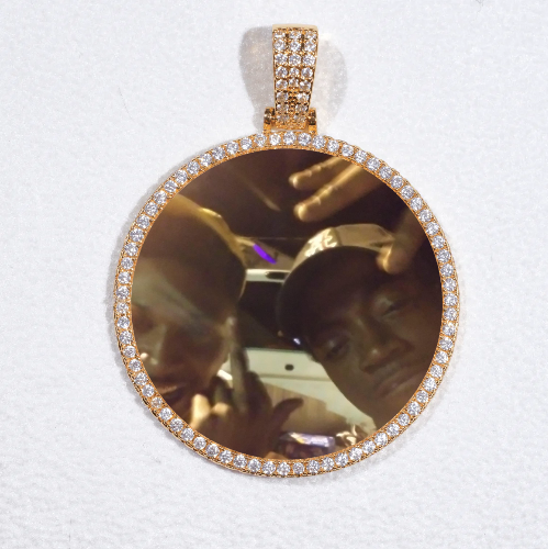 MEDIUM 3D CIRCLE CUSTOM PICTURE PENDANT