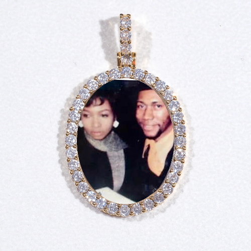 3D Oval Custom Picture Pendant