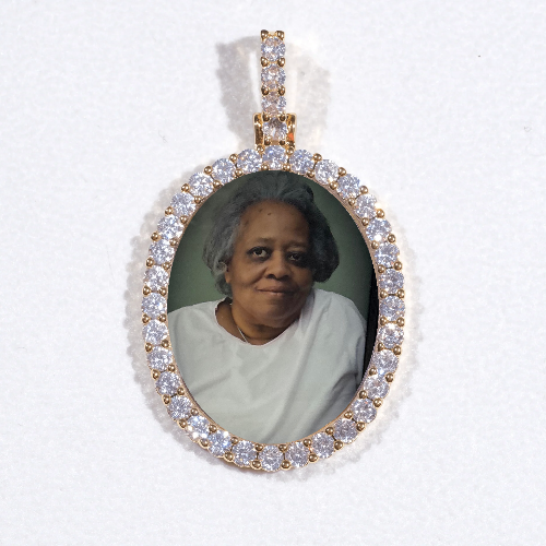 3D Oval Custom Picture Pendant