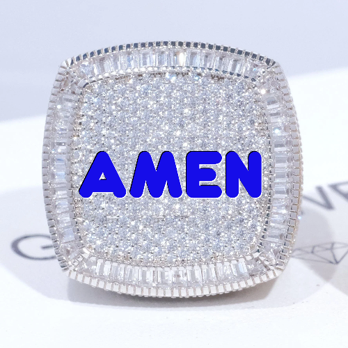 CUSTOM LETTER 3D ICED RING