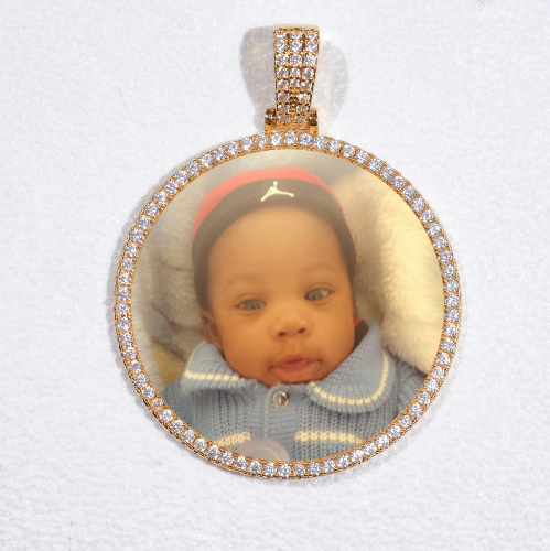 MEDIUM 3D CIRCLE CUSTOM PICTURE PENDANT