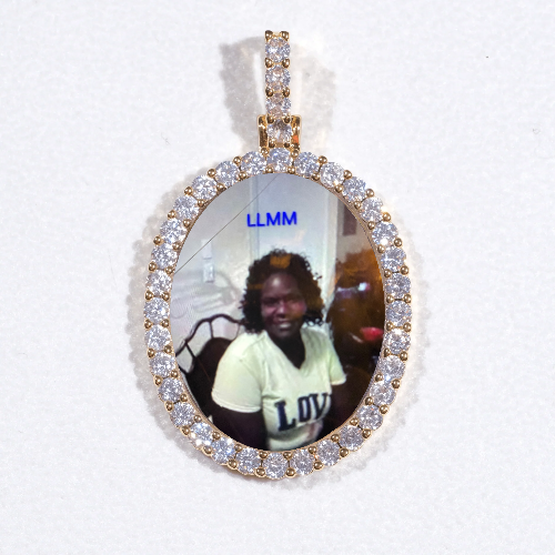 3D Oval Custom Picture Pendant